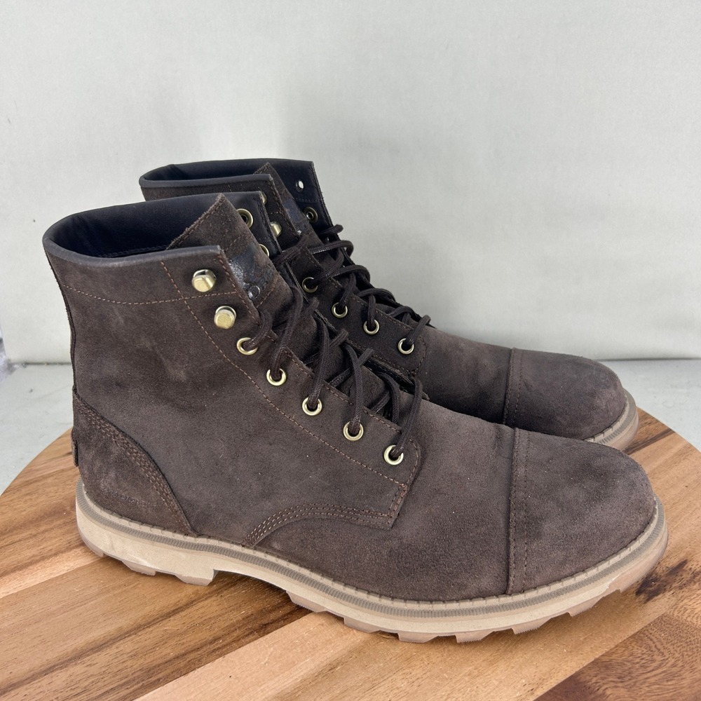 Sorel Mens Madson II Waterproof Boot Brown Suede Cap Toe NM4999-256 Size 11